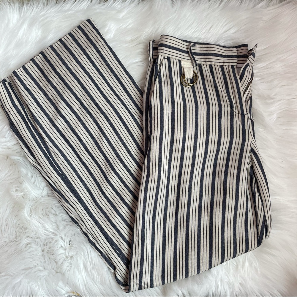 Margaret O'Leary Linen Blend Striped Pants  - Sm